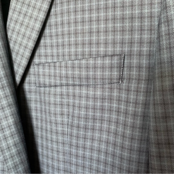 Michael Kors Blue/Black Plaid Dress Coat - Picture 4 of 8